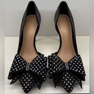 INC International Concepts Black Studded Bow Heels